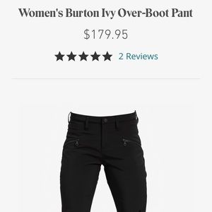 ISO Burton Ivy Over Boot Pant